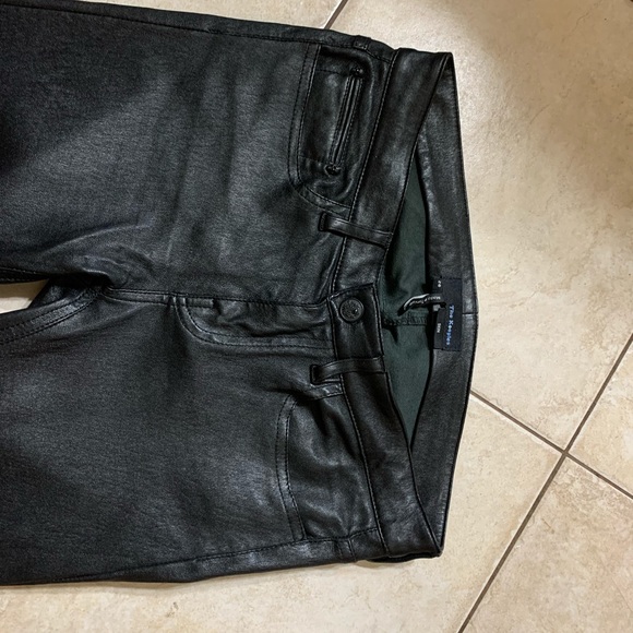 COPY - The Kooples 100% lambskin black leather leggings-size 26.EUC - Picture 2 of 14